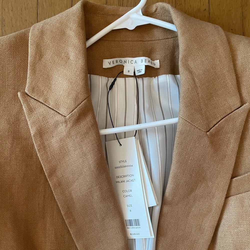 NWT Veronica Beard Milani Linen Cropped Jacket - Picture 7 of 13